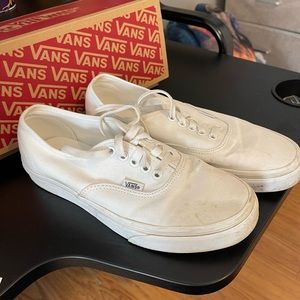 White Vans slip on